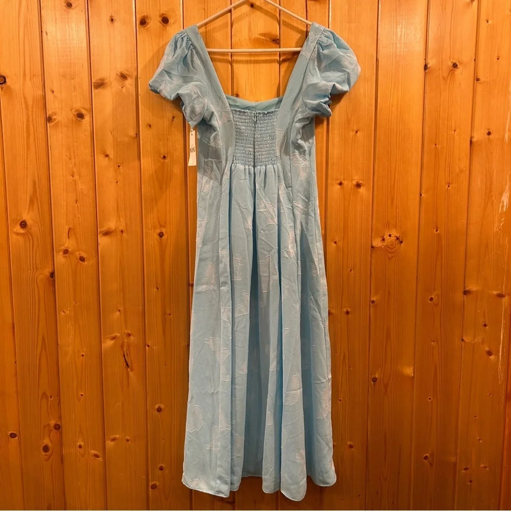 Show Me Your Mumu Mia Midi Dress Blue Butterfly Dress Size M - Picture 4 of 7